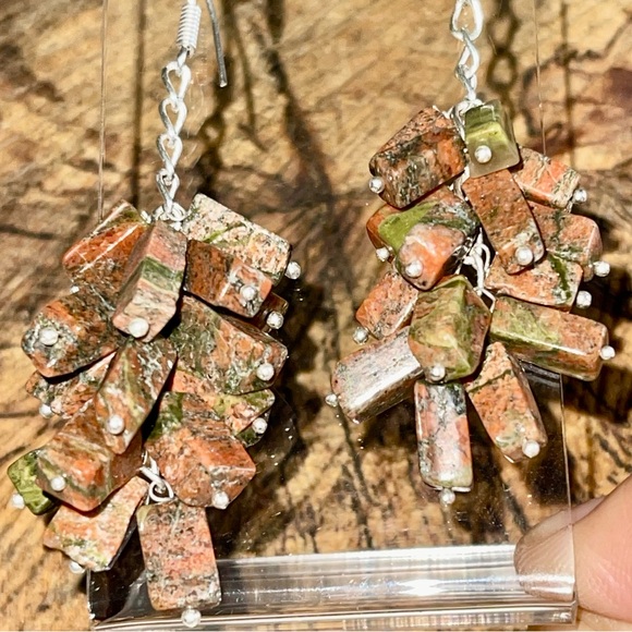 Epidotized Unakite Pendant 2 1/2” - Picture 8 of 13